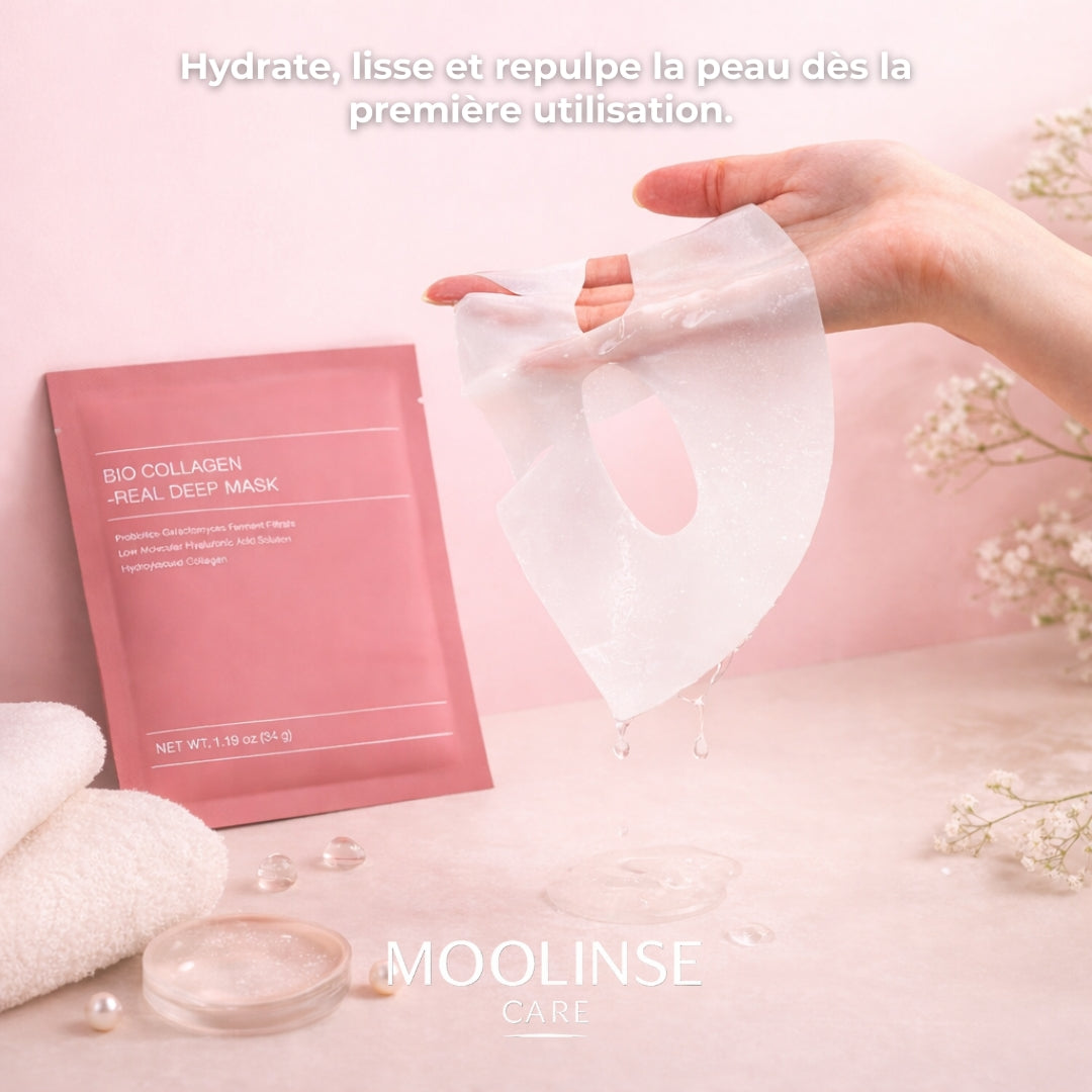 Masque Bio-Collagène Coréen- Hydrate après l'exfoliation